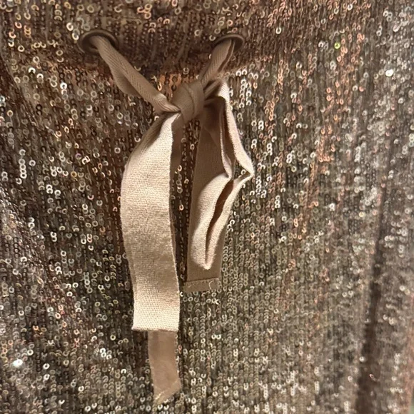 Free People Sequin Tan Joggers - Picture 3 of 8